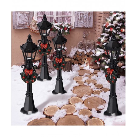 Christmas Village Accessories Christmas Mini Street Light Models Street Miniature Lamp Post Christmas Dollhouse Small Street ...