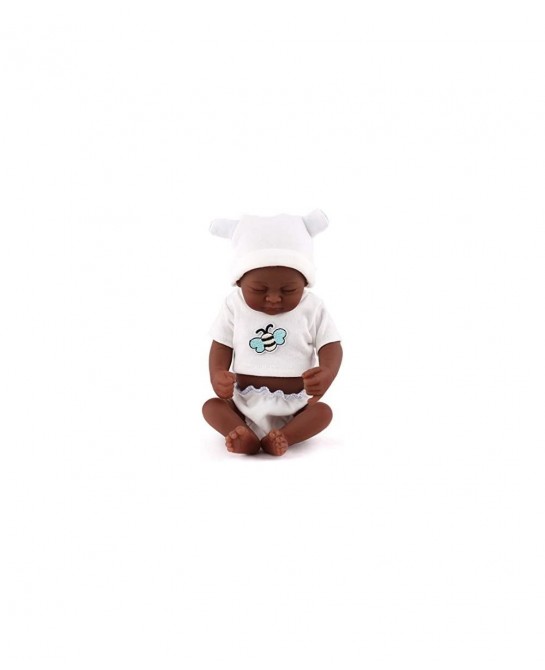 Mini 10inch Black Cute Truly Alive Newborn African American Baby Dolls Silicone Full Body Washable for Girl $42.42 Dolls