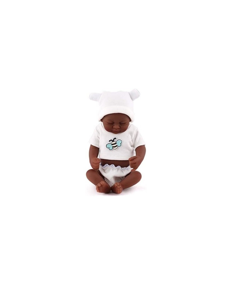 Mini 10inch Black Cute Truly Alive Newborn African American Baby Dolls Silicone Full Body Washable for Girl $42.42 Dolls