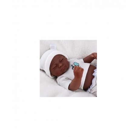 Mini 10inch Black Cute Truly Alive Newborn African American Baby Dolls Silicone Full Body Washable for Girl $42.42 Dolls