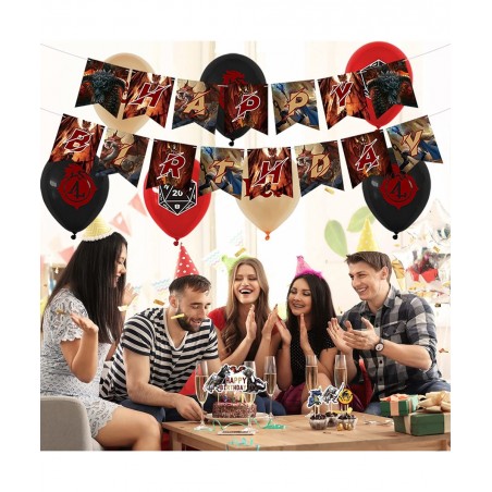 82 Pcs Dungeons and Dragons Birthday Party Supplies Classic Game Boys and girls Party Decorations with Happy Birthday Banner ...