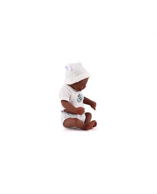 Mini 10inch Black Cute Truly Alive Newborn African American Baby Dolls Silicone Full Body Washable for Girl $42.42 Dolls