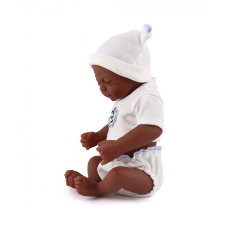 Mini 10inch Black Cute Truly Alive Newborn African American Baby Dolls Silicone Full Body Washable for Girl $42.42 Dolls
