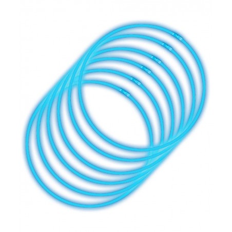 Glow Sticks Bulk 100ct 22'' Glow Necklaces with Connectors for Party Festivals Raves Birthday Wedding Blue $60.85 Kids' Party...