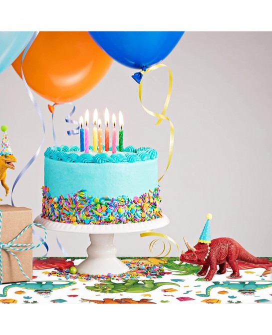 Dinosaur Tablecloth Dinosaur Party Table Cover Disposable Plastic Waterproof Dino Print Table Cloth for Birthday Party Suppli...