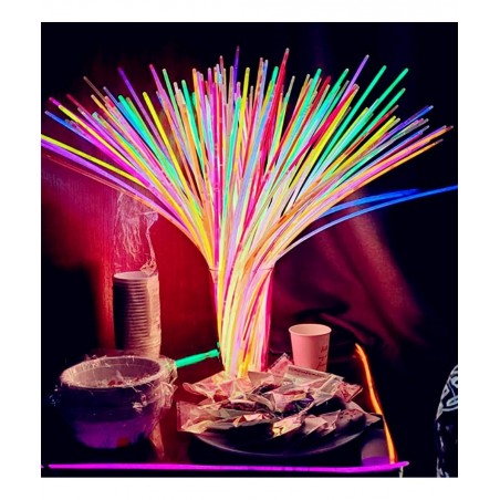 Glow Sticks Bulk 100ct 22'' Glow Necklaces with Connectors for Party Festivals Raves Birthday Wedding Blue $60.85 Kids' Party...