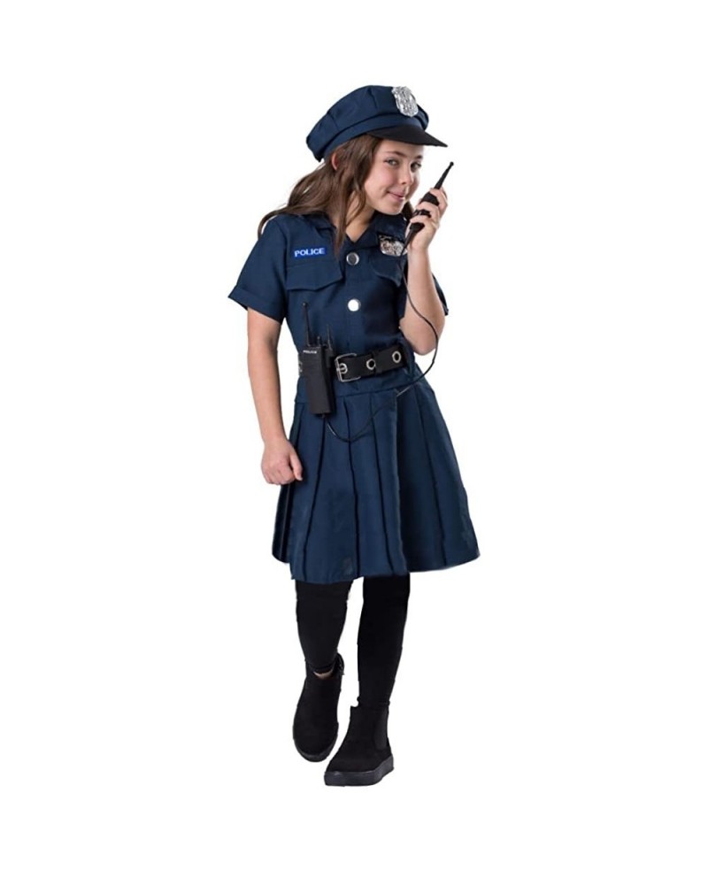 Girl's Police Officer Costume - Halloween Cop Costume for Kids - Dress Cap and Belt Set $44.44 Kids' Costumes