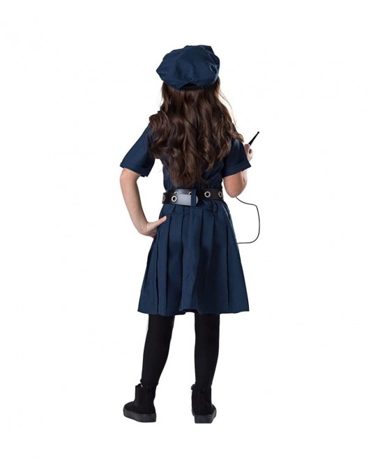 Girl's Police Officer Costume - Halloween Cop Costume for Kids - Dress Cap and Belt Set $44.44 Kids' Costumes