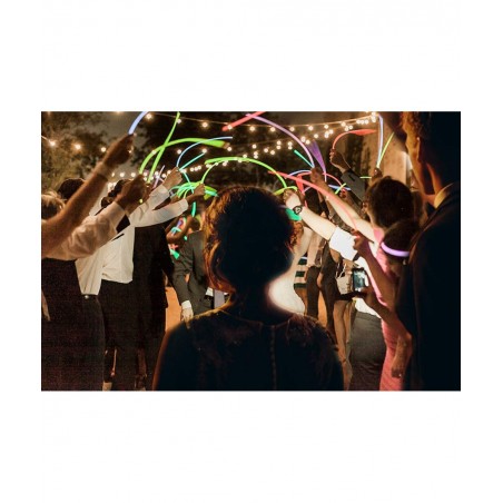Glow Sticks Bulk 100ct 22'' Glow Necklaces with Connectors for Party Festivals Raves Birthday Wedding Blue $60.85 Kids' Party...