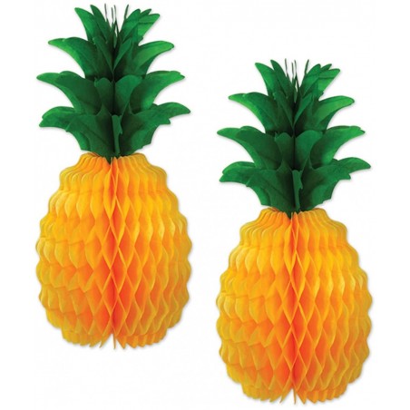 2 Piece Tissue Pineapples Luau Centerpiece Party Decorations 12" Yellow/Green $15.90 Kids' Party Decorations