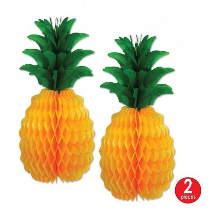2 Piece Tissue Pineapples Luau Centerpiece Party Decorations 12" Yellow/Green $15.90 Kids' Party Decorations