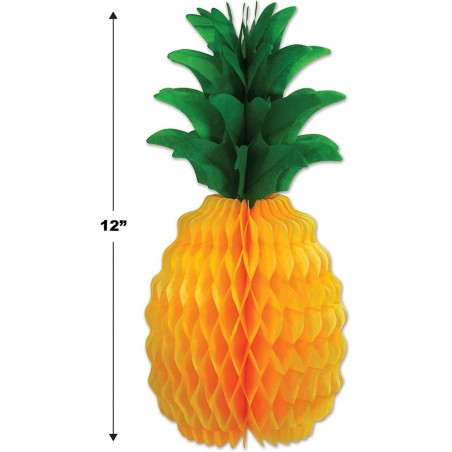 2 Piece Tissue Pineapples Luau Centerpiece Party Decorations 12" Yellow/Green $15.90 Kids' Party Decorations