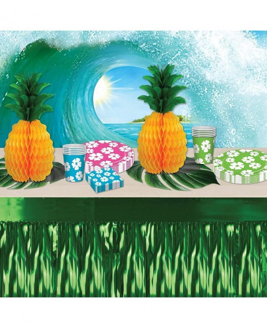 2 Piece Tissue Pineapples Luau Centerpiece Party Decorations 12" Yellow/Green $15.90 Kids' Party Decorations