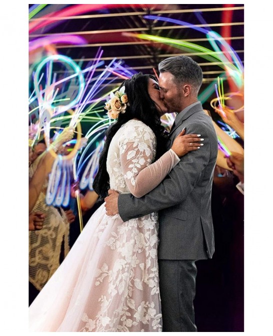 Glow Sticks Bulk 100ct 22'' Glow Necklaces with Connectors for Party Festivals Raves Birthday Wedding Blue $60.85 Kids' Party...