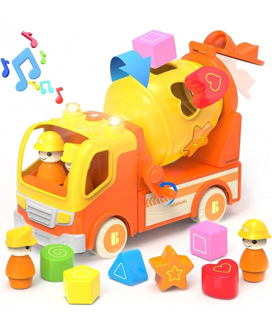 Shape Sorter - Educational Toys for 1 2 3 4 Year Old Kids Toddler Toys with Light & Sound Effects and Sliding Mode Birthday G...
