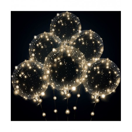 Led Balloons helium tank for balloon at home Clear balloon Light Up Colorful Bobo Balloons Transparent Light Balloons Wedding...