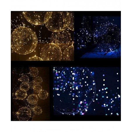 Led Balloons helium tank for balloon at home Clear balloon Light Up Colorful Bobo Balloons Transparent Light Balloons Wedding...
