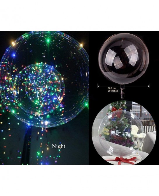 Led Balloons helium tank for balloon at home Clear balloon Light Up Colorful Bobo Balloons Transparent Light Balloons Wedding...