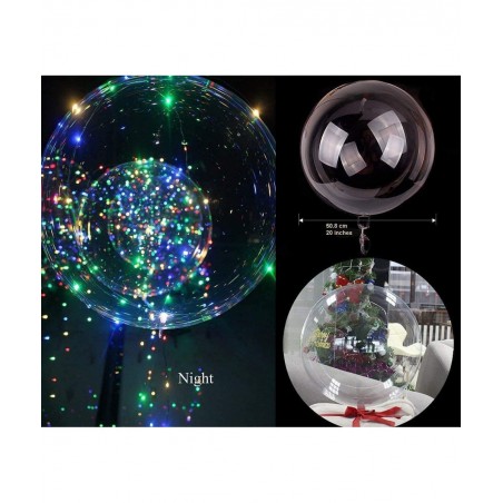 Led Balloons helium tank for balloon at home Clear balloon Light Up Colorful Bobo Balloons Transparent Light Balloons Wedding...