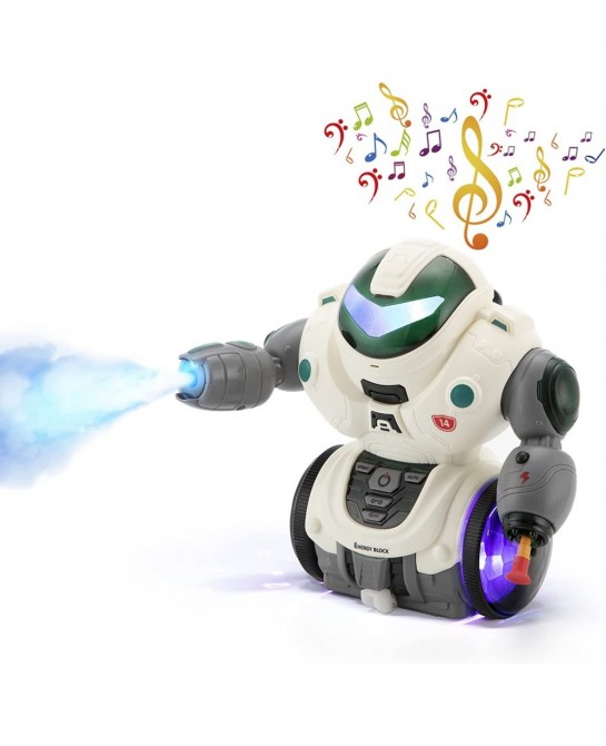 Kid Robot Toys for Boys Girls Dancing Singing Walking Talking Sliding Robot with Colorful LED and Spray Electronic Toys Inter...