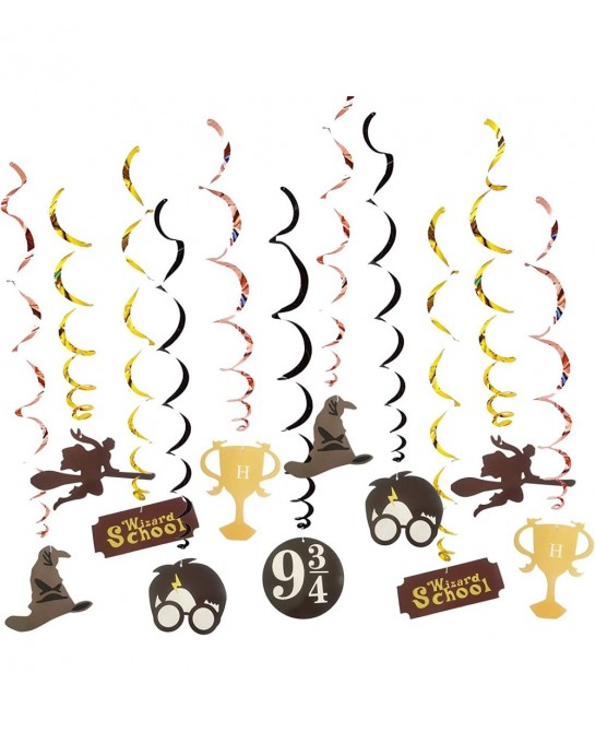 Magical Wizard Potter Party Swirl Decorations Magical Wizard School Whirl Streamers Hanging Swirl Ceiling Decorations Harry T...