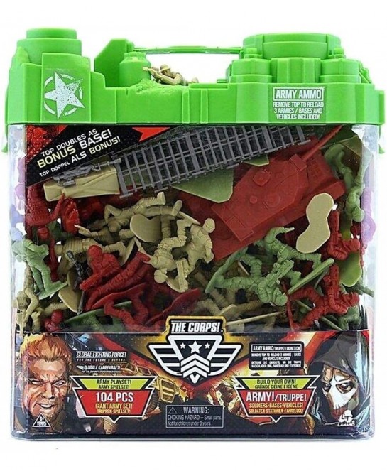 The Corps! 104 Piece Tub( Military/ Toys & Games/ Pre-School/ Birthday ) $55.53 Play Figure Playsets