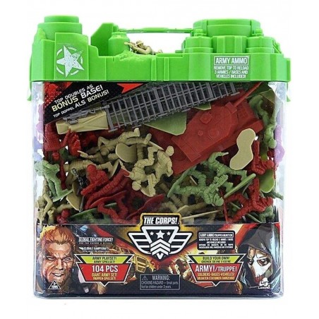 The Corps! 104 Piece Tub( Military/ Toys & Games/ Pre-School/ Birthday ) $55.53 Play Figure Playsets