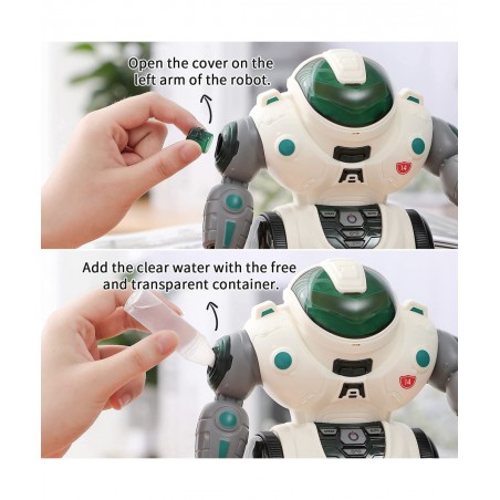 Kid Robot Toys for Boys Girls Dancing Singing Walking Talking Sliding Robot with Colorful LED and Spray Electronic Toys Inter...
