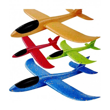 4Pack Airplane Toys Upgrade 17.5" Large Throwing Foam Plane 2 Flight Mode Glider Plane Foam Airplanes For Kids Gifts For 3 4 ...