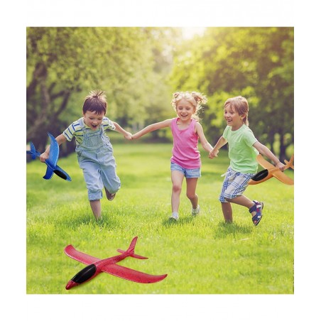 4Pack Airplane Toys Upgrade 17.5" Large Throwing Foam Plane 2 Flight Mode Glider Plane Foam Airplanes For Kids Gifts For 3 4 ...