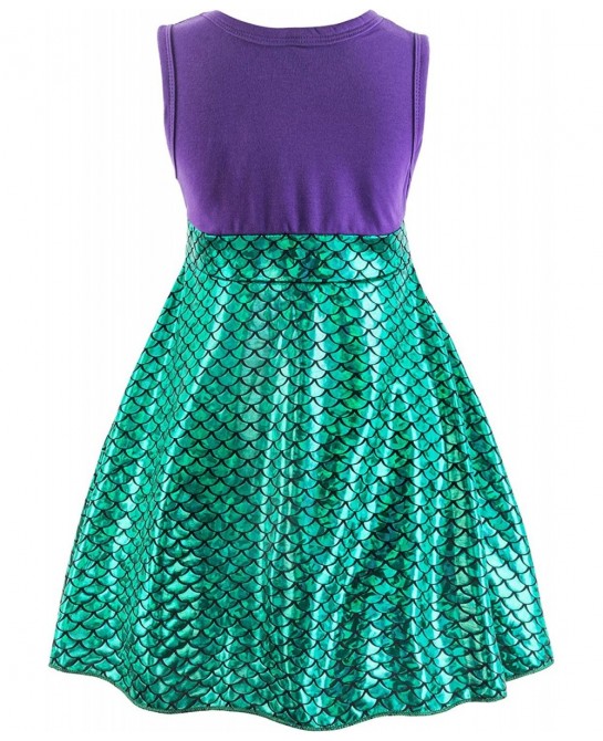 Green Little Girl Mermaid Princess Costume Sequins Party Dress $46.17 Kids' Costumes