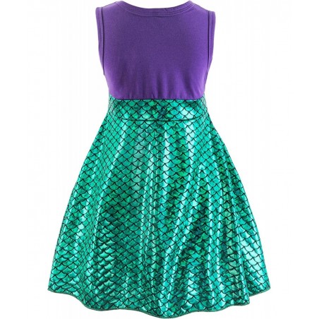 Green Little Girl Mermaid Princess Costume Sequins Party Dress $46.17 Kids' Costumes