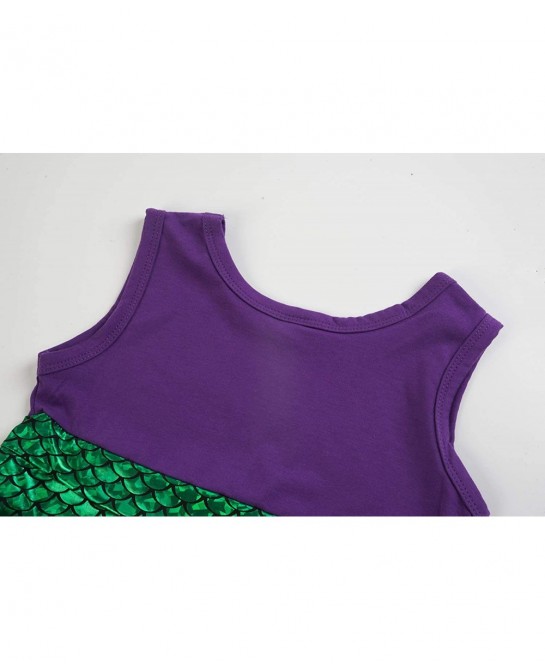 Green Little Girl Mermaid Princess Costume Sequins Party Dress $46.17 Kids' Costumes