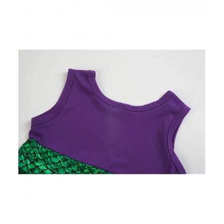 Green Little Girl Mermaid Princess Costume Sequins Party Dress $46.17 Kids' Costumes