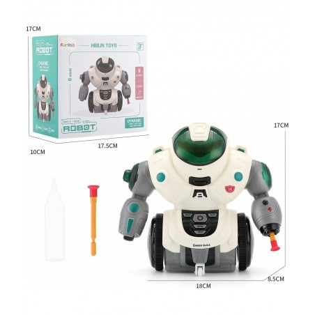Kid Robot Toys for Boys Girls Dancing Singing Walking Talking Sliding Robot with Colorful LED and Spray Electronic Toys Inter...