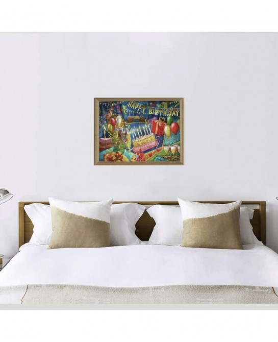 Happy Birthday Gifts Jigsaw Puzzles 500 Pieces Wooden Large Poster Puzzle Game Artwork for Adults Teens 20.4 x 15 Inch $34.82...