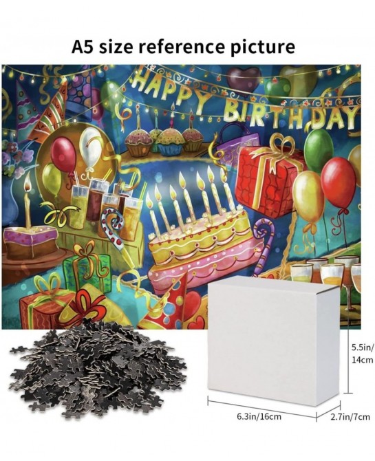 Happy Birthday Gifts Jigsaw Puzzles 500 Pieces Wooden Large Poster Puzzle Game Artwork for Adults Teens 20.4 x 15 Inch $34.82...