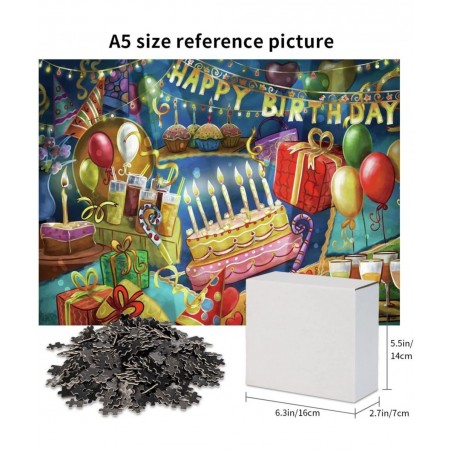 Happy Birthday Gifts Jigsaw Puzzles 500 Pieces Wooden Large Poster Puzzle Game Artwork for Adults Teens 20.4 x 15 Inch $34.82...