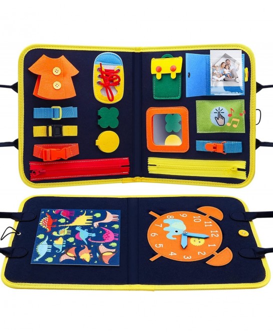 Toddler Toys for 1 2 3 4 Year Old Girls Boys Busy Board Montessori Toys for 1-4 Year Old Sensory Toys for Toddler Age 2-4 Pre...