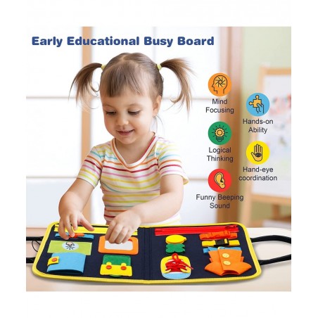 Toddler Toys for 1 2 3 4 Year Old Girls Boys Busy Board Montessori Toys for 1-4 Year Old Sensory Toys for Toddler Age 2-4 Pre...