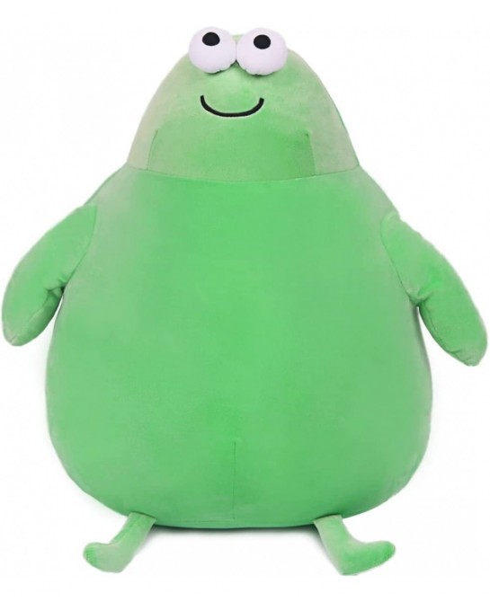 Cute Fat Frog Stuffed Animal Plushie Chubby Frog Plush Pillow Soft Green Frog Plush Toy Funny Simulation Doll Adorable Gift f...