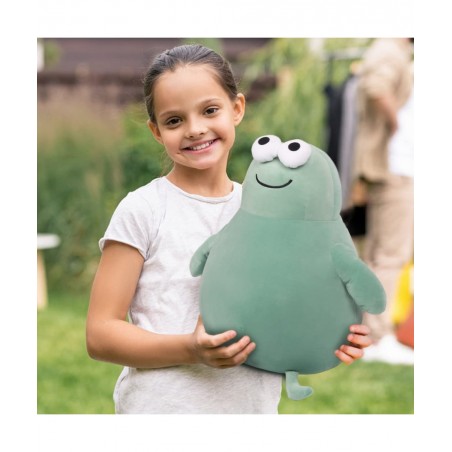 Cute Fat Frog Stuffed Animal Plushie Chubby Frog Plush Pillow Soft Green Frog Plush Toy Funny Simulation Doll Adorable Gift f...