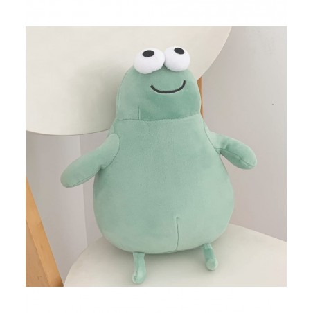 Cute Fat Frog Stuffed Animal Plushie Chubby Frog Plush Pillow Soft Green Frog Plush Toy Funny Simulation Doll Adorable Gift f...