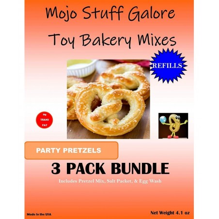 Mojo's Children's Easy to Bake Oven Mixes | Play Toy Oven 2 Pack Refill | Pretzel Ultimate EZ Cooking Baking Supplies | Pretz...