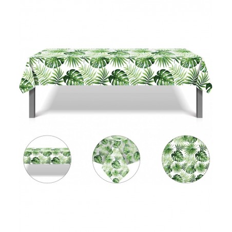 Hawaiian Luau Table Covers 3 Pack Hawaiian Luau Tablecloths Disposable Plastic Rectangular Table Coverings Aloha Tropical Pal...