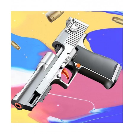Toy Gun Soft Bullet Cool Toy Pistol Foam Blaster 40 Pcs EVA Darts Shell Ejecting Shooting Games Educational Model Toy Guns fo...