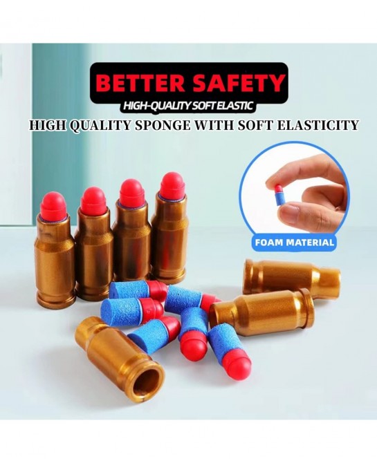 Toy Gun Soft Bullet Cool Toy Pistol Foam Blaster 40 Pcs EVA Darts Shell Ejecting Shooting Games Educational Model Toy Guns fo...