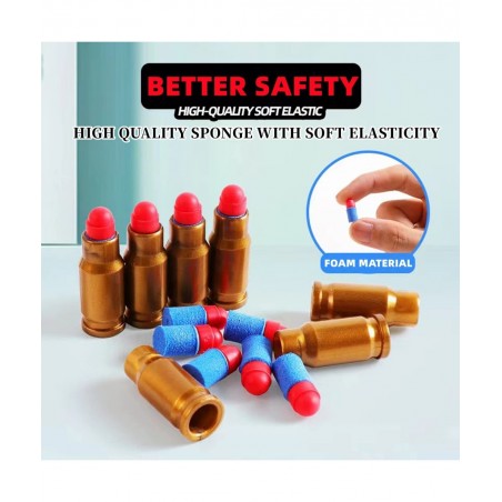 Toy Gun Soft Bullet Cool Toy Pistol Foam Blaster 40 Pcs EVA Darts Shell Ejecting Shooting Games Educational Model Toy Guns fo...