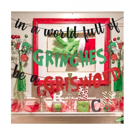 In A World Full of Grinches Be A Griswold Banner Grinch Christmas Party Decorations Grinch Griswold Decorations Christmas Vac...