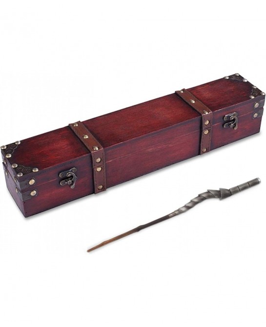 Handcrafted Collectible Dragon Scale Armor Slate Wand and Wood Magic Wand Box 2 Piece Set Mahogany $49.81 Magic Kits & Access...